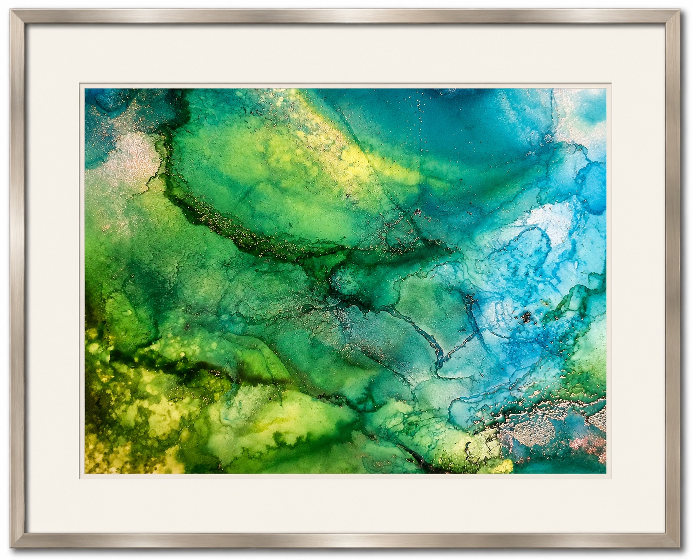 Emerald Waters abstract canvas artwork