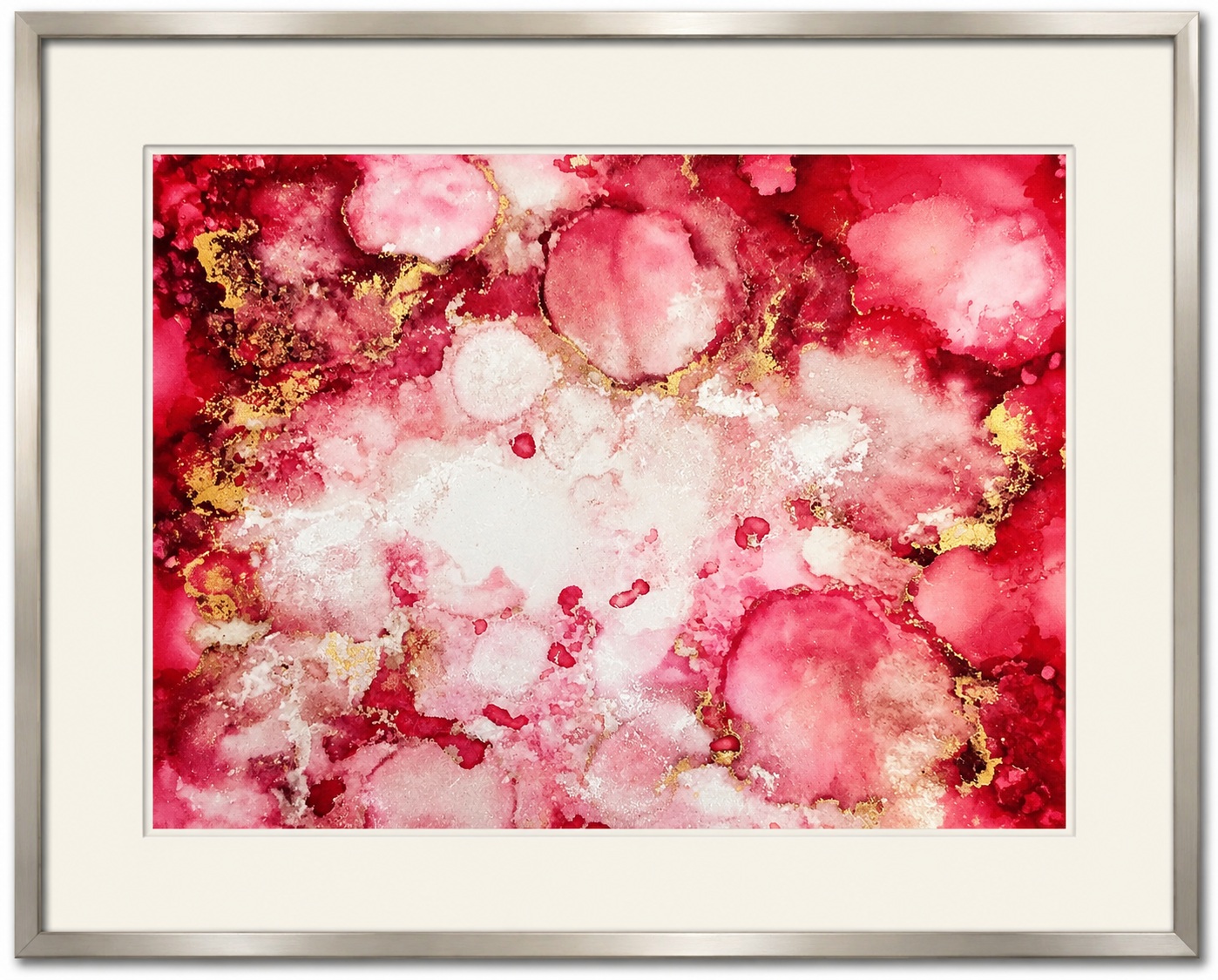 Raspberry Ripple abstract canvas artwork