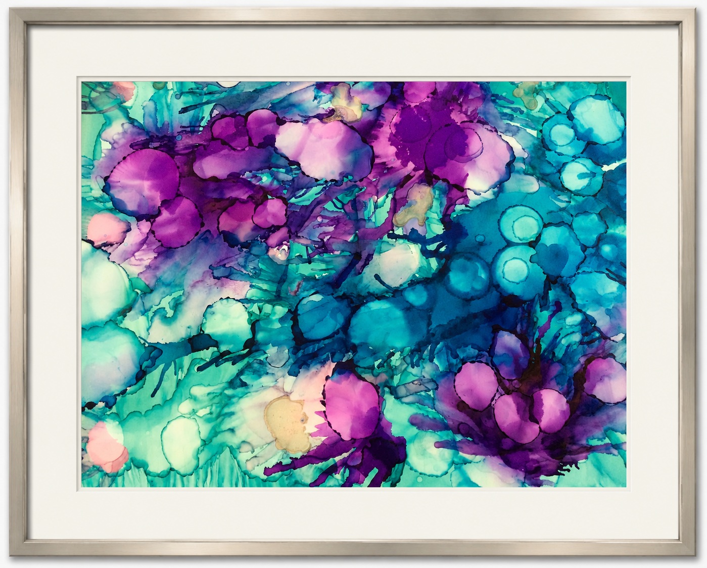 Jewelled Waters abstract canvas artwork