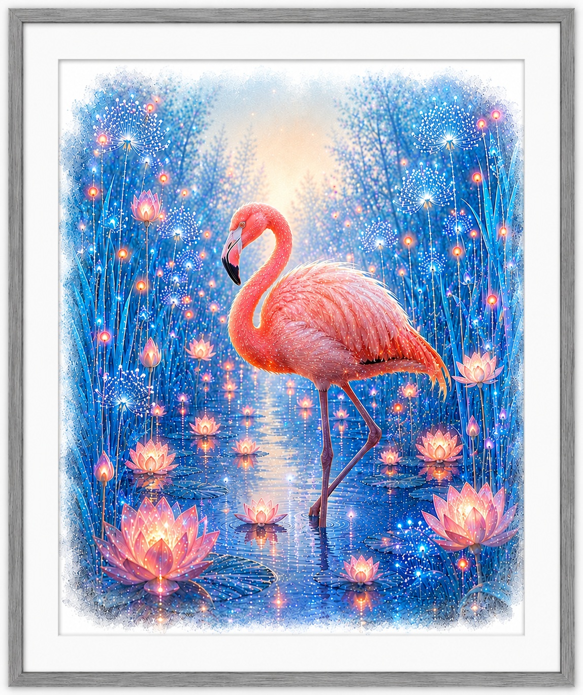 Flamingo Dreams canvas artwork